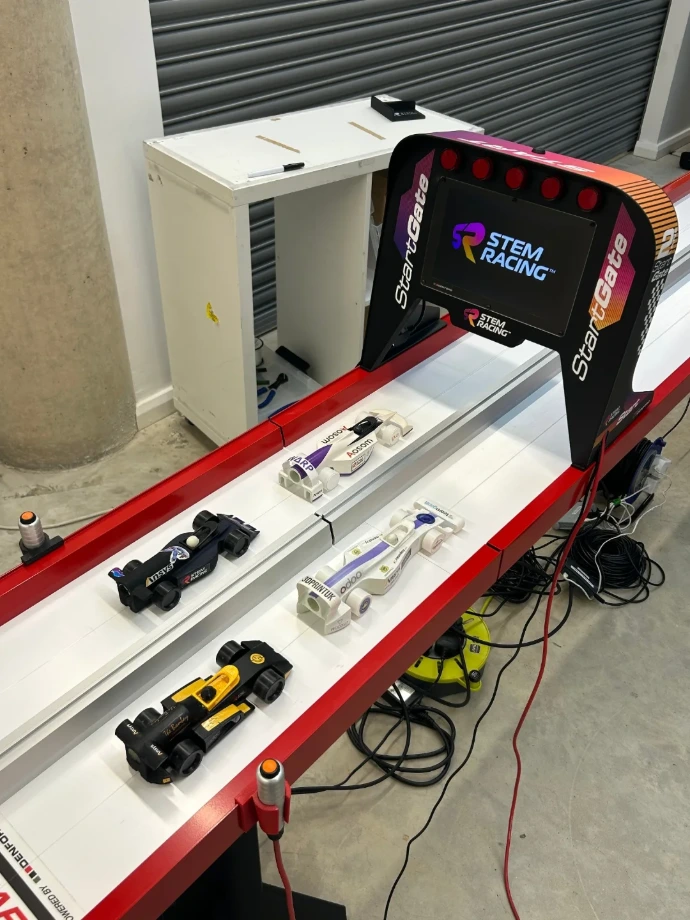 All four cars on track Credit - Warp Racing